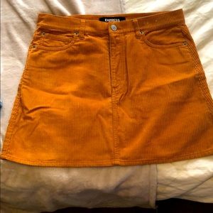 Express A line corduroy burnt orange skirt SZ12